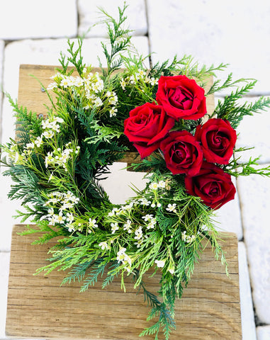 Red Roses sympathy wreath