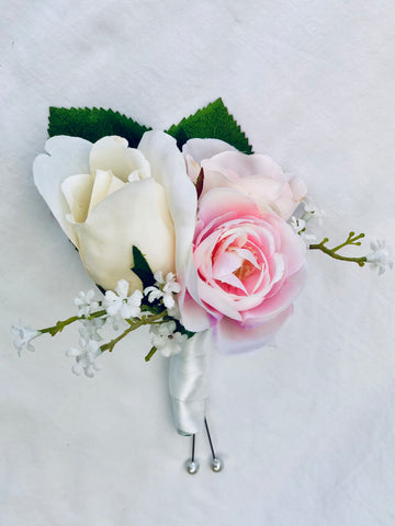 Silk Grooms and groomsmen buttonhole flower