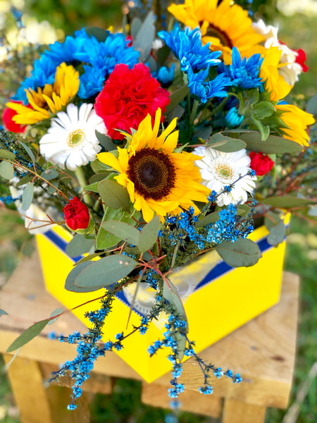 Sunflower birthday gift box