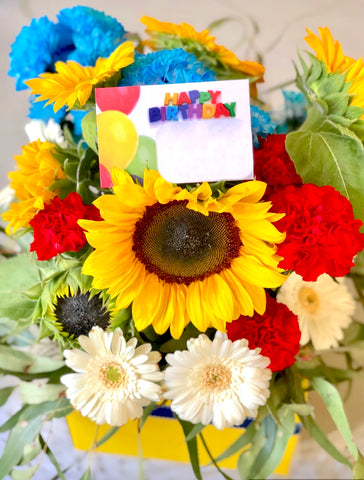Sunflower birthday gift box