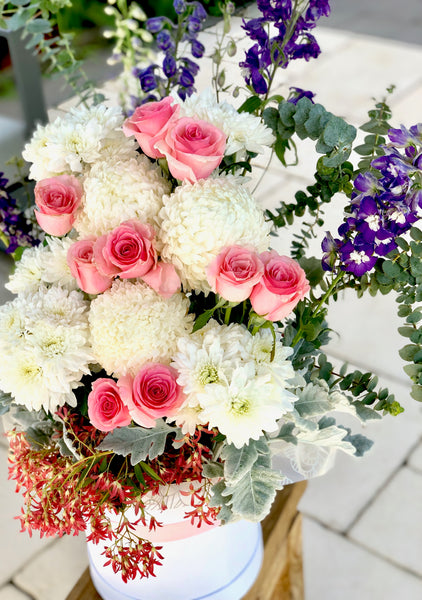 Elegant floral hat box