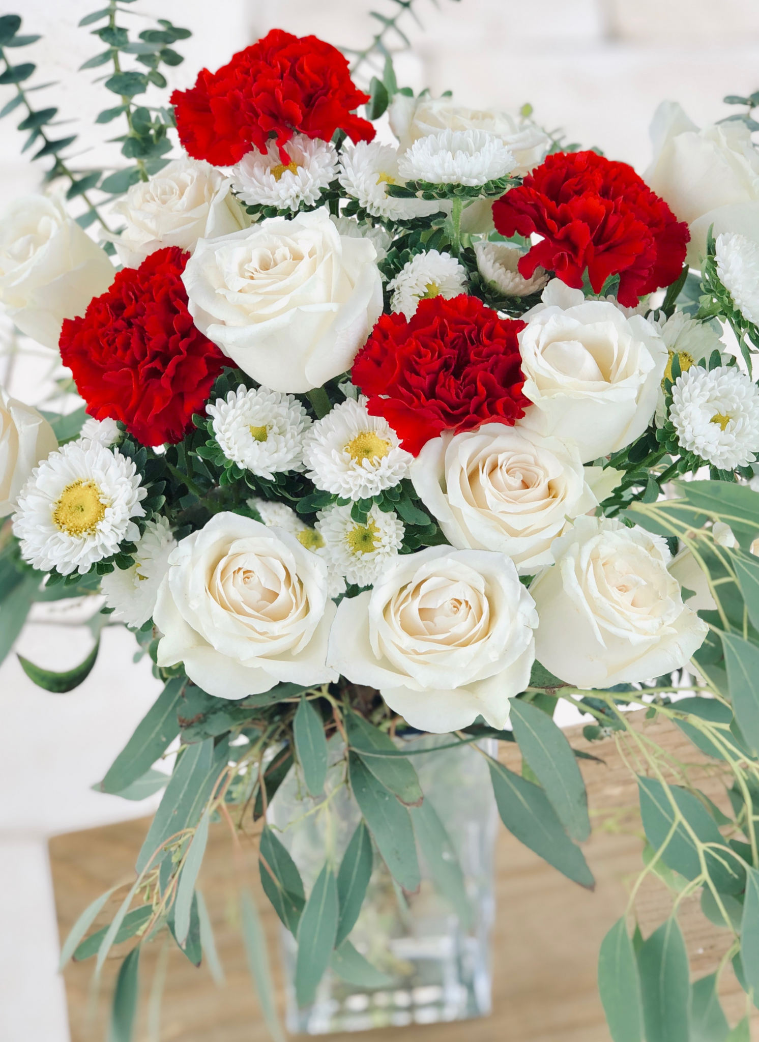 White rose elegance bouquet